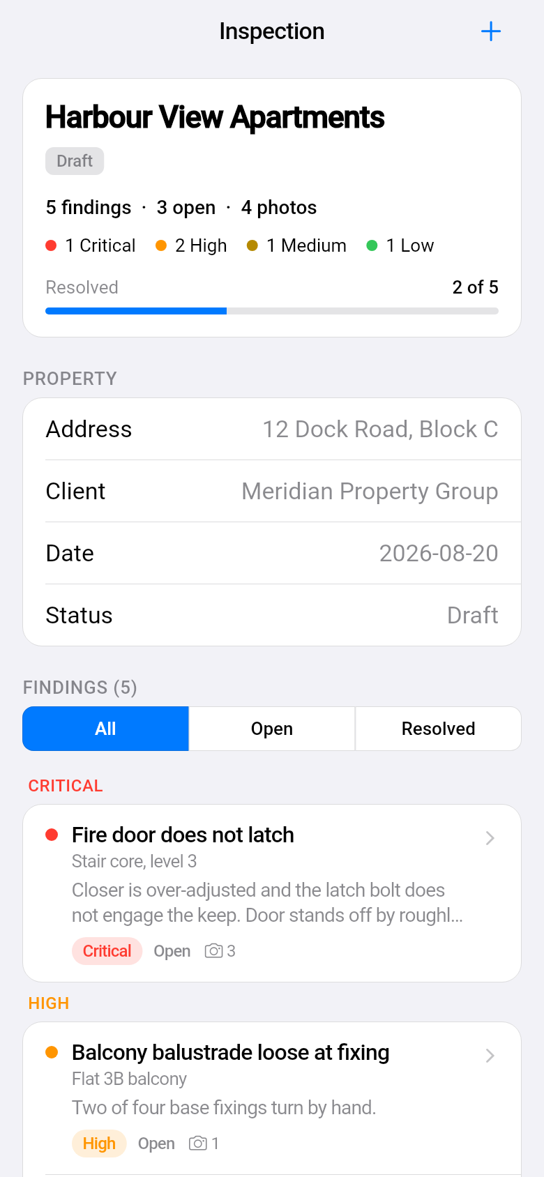FieldProof mobile — Findings