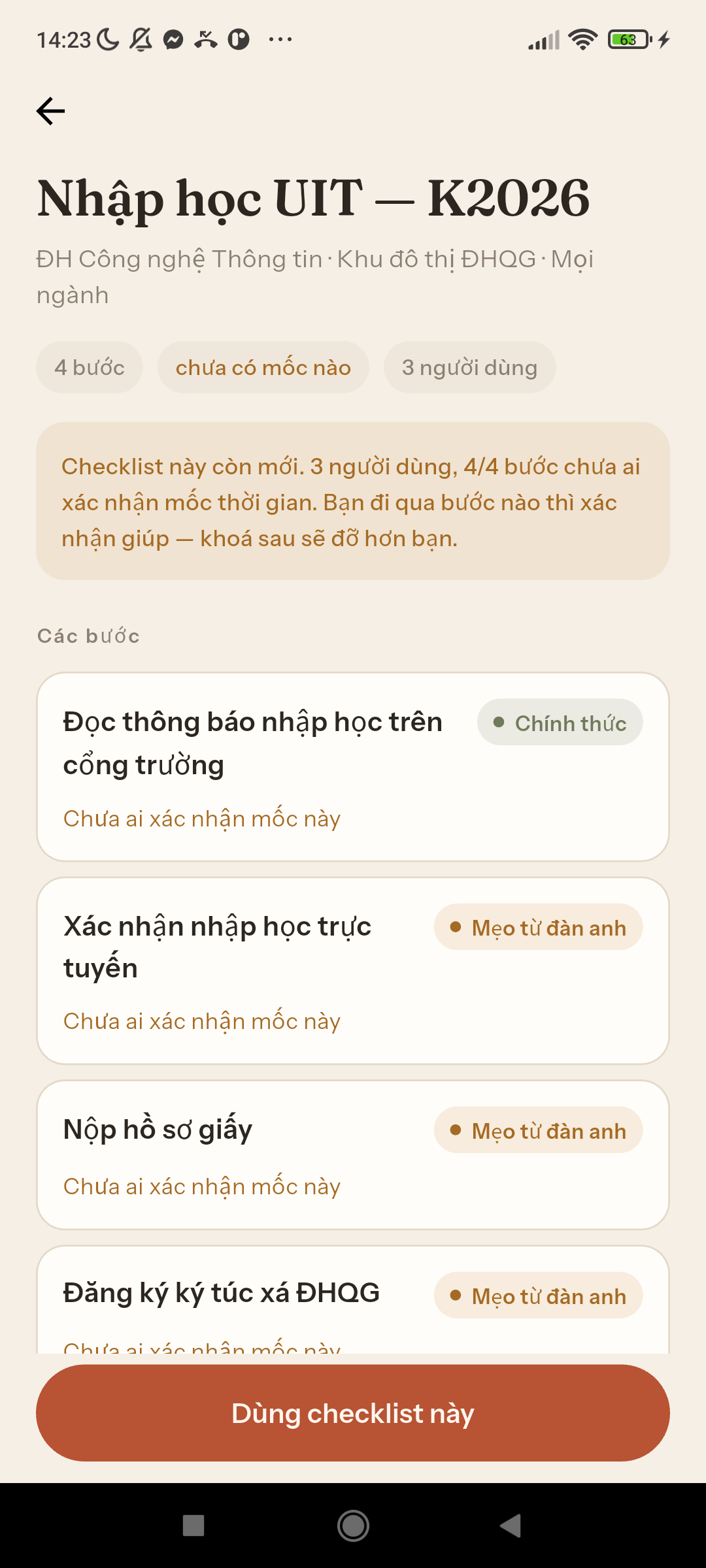 First Week on Android — The thin checklist